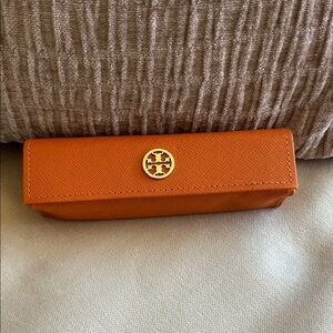 Tory Burch Orange Eye‎ Glasses Case small